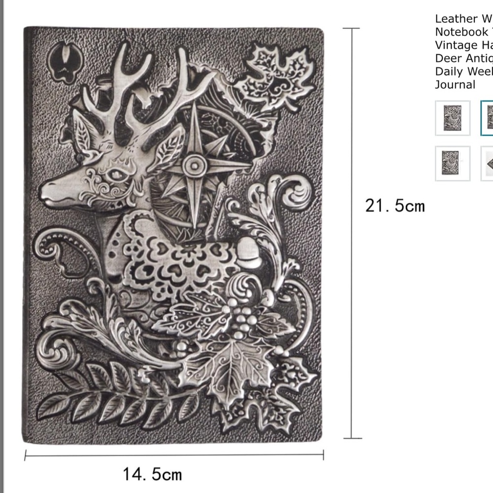 Silver Embossed Reindeer Notebook - Picture 2 of 7
